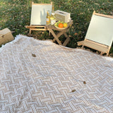2color ribbon tile picnic cloth