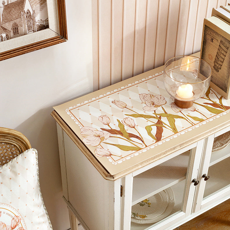 pink tuilp everthing shelf mat