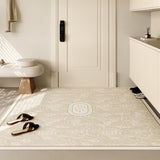 beige elegance logo door mat