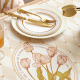 pink tuilp everthing square table mat
