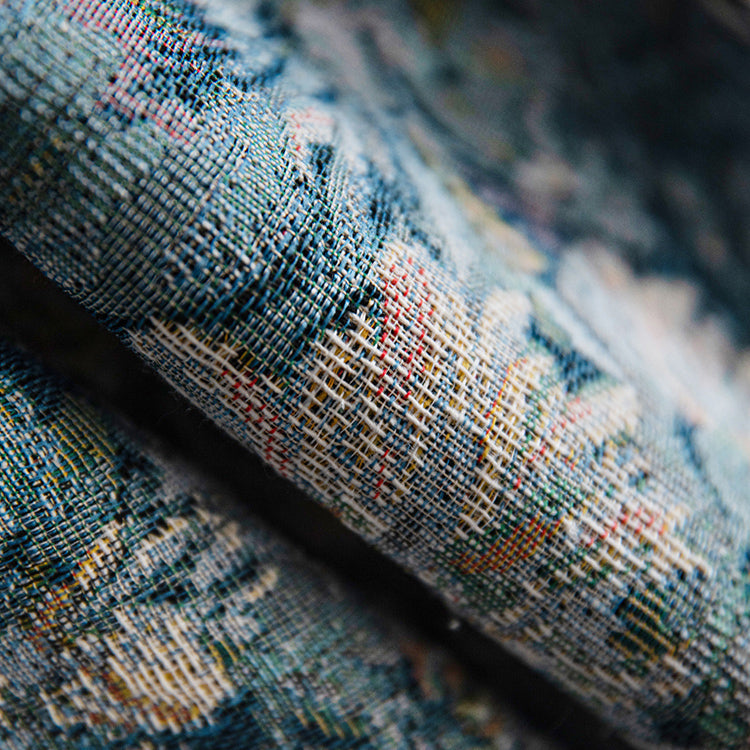 french blue flower sofa cover