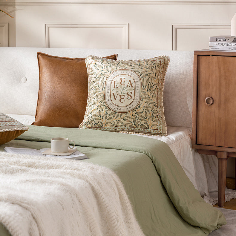 leaves art logo square cushion