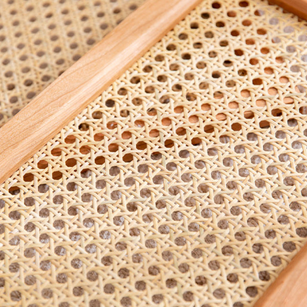 2color square rattan wood tray