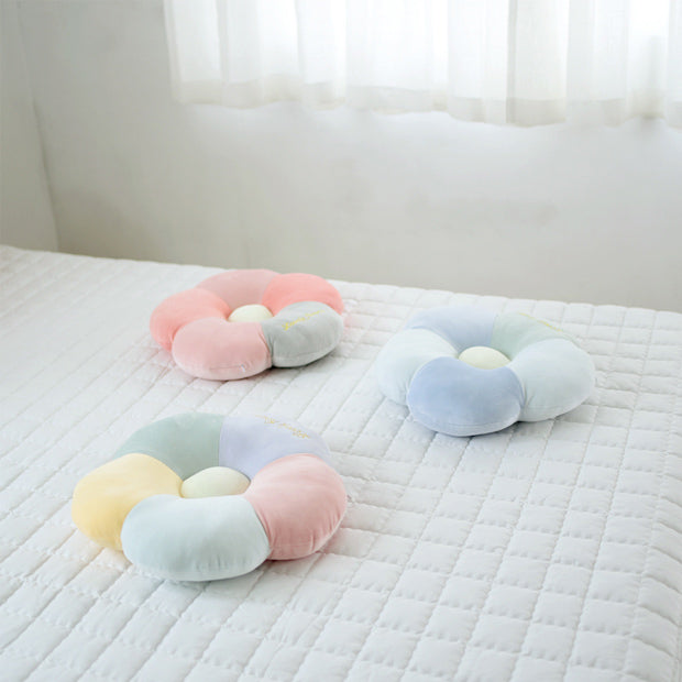 4color pastel flower cushion