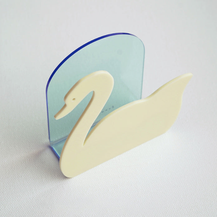 cream swan book stand