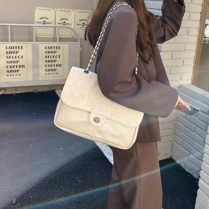 3color diamond stitch bag