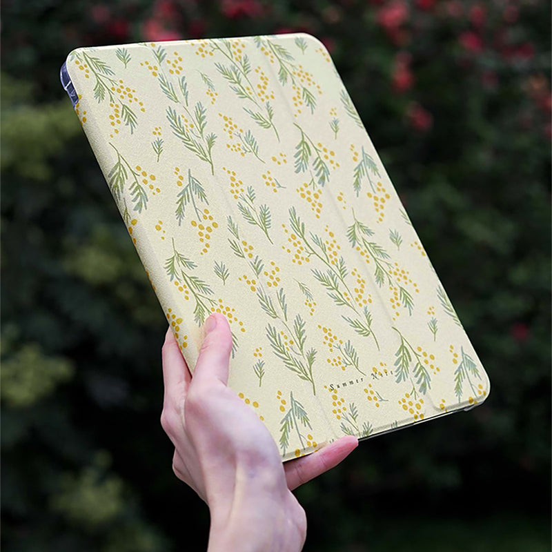 yellow mimosa iPad case
