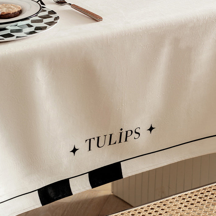 black tulip table cloth