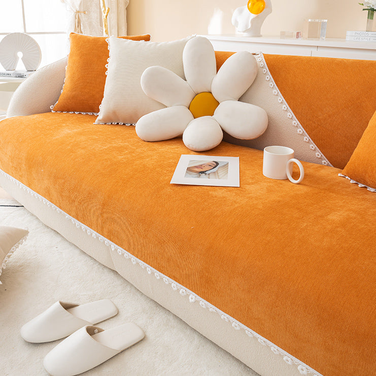 【即納】5color natural flower sofa cover /  orange