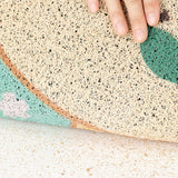 painting art flower door mat