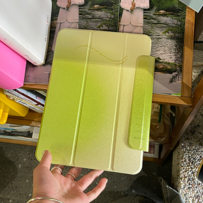 gradation green iPad case