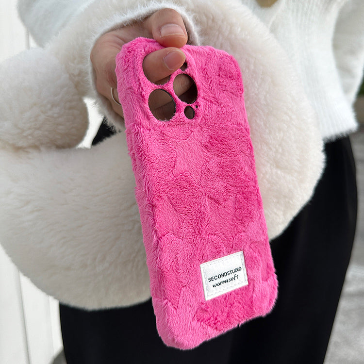 2color short fur iPhone case