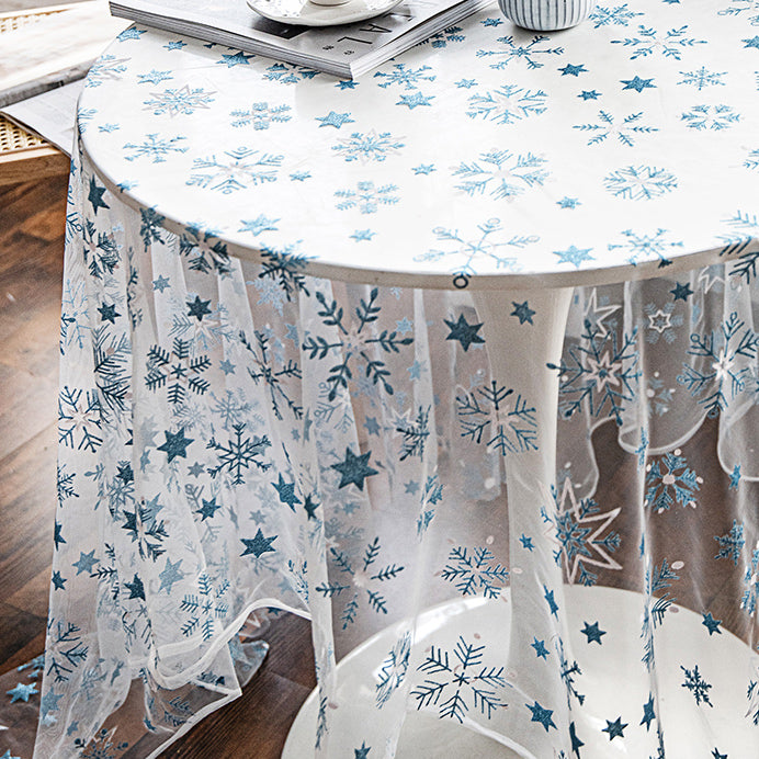crystal snow table cover