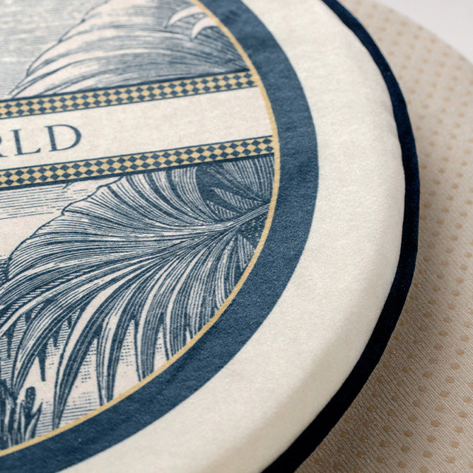 2design blue retro forest cushion