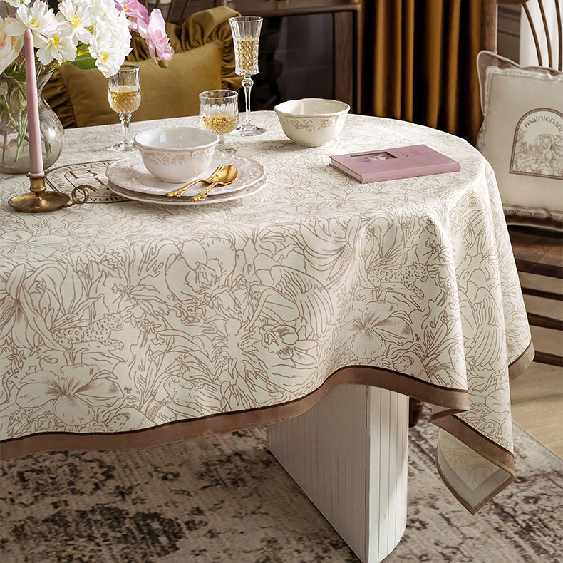meilleure nature brown table cloth