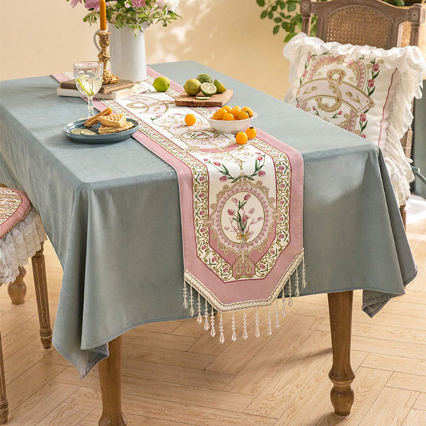 pink lovely tulip table runner
