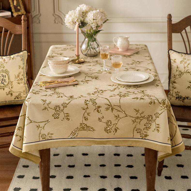 south wood beige table cloth