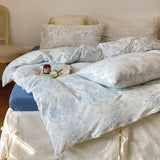 2color detailed picture bedlinen set
