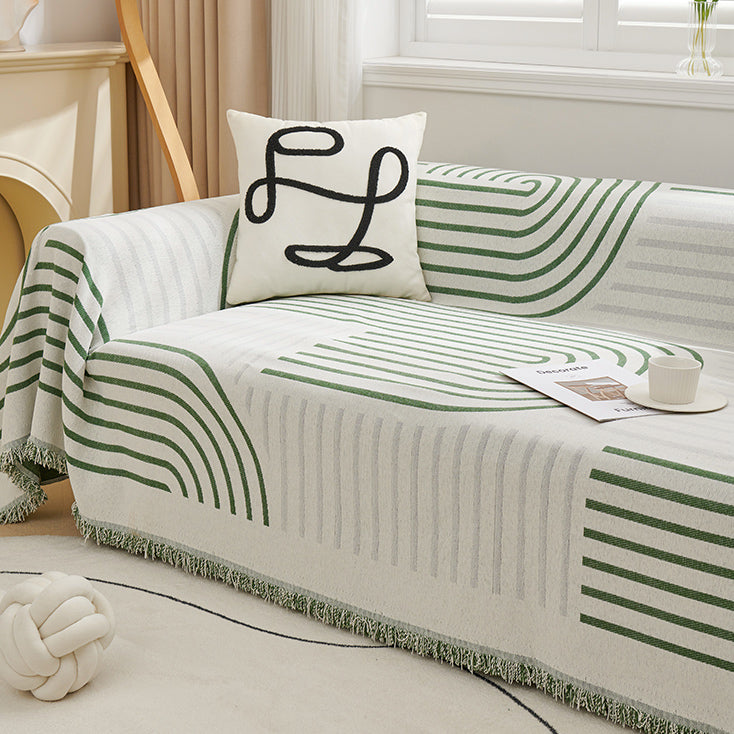 4color two tone line sofa cover