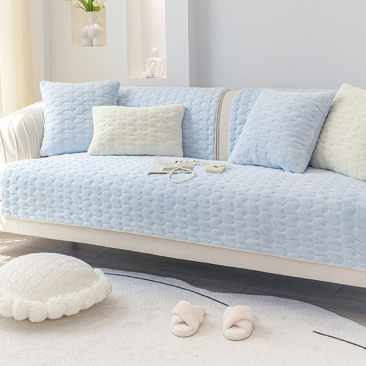 5color pastel velvet sofa cover