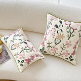 retro botanical flower cushion