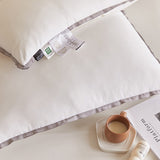 2color logo ribbon pillow