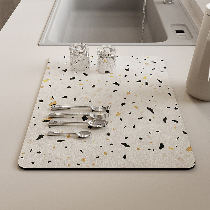5color stone pattern sink mat