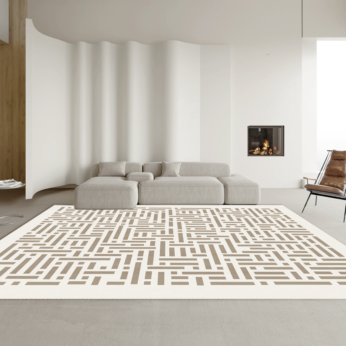 10design geometry square carpet