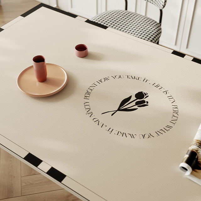 black tulip square table mat