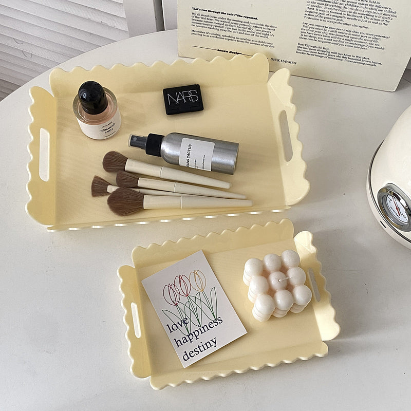 2size cream acrylic tray