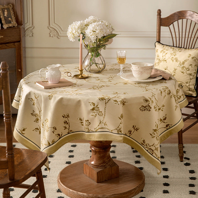 south wood beige table cloth