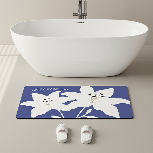 4color lily bath mat