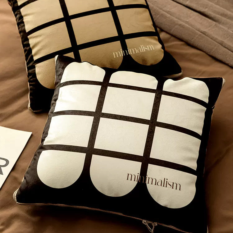 minimalism retro 2way quilt cushion