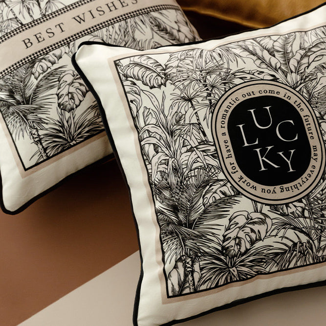 3design lucky logo luxury cushion