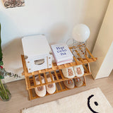 3size wood shoes rack