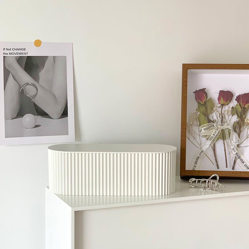 simple white cable storage box