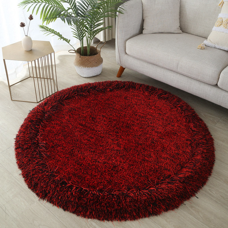 9color frill fringe round carpet