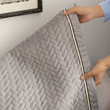 3color classic knit sofa cover