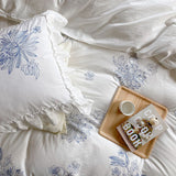 white lace frills bedlinen set