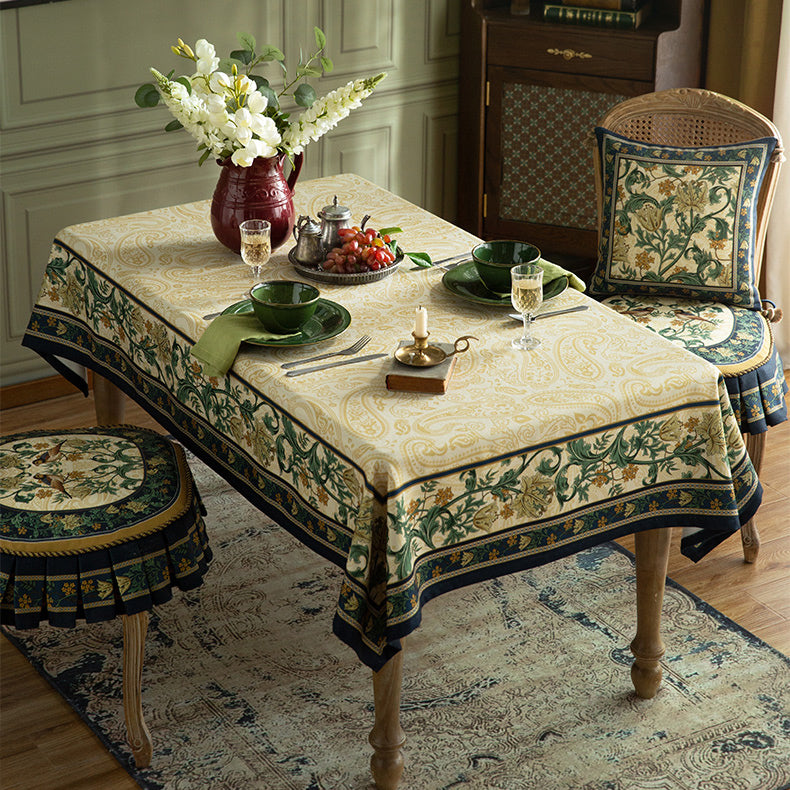 american retro flower table cloth