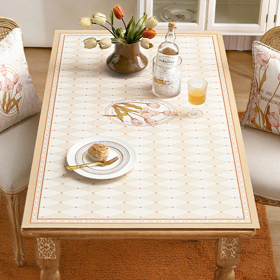 pink tuilp everthing square table mat