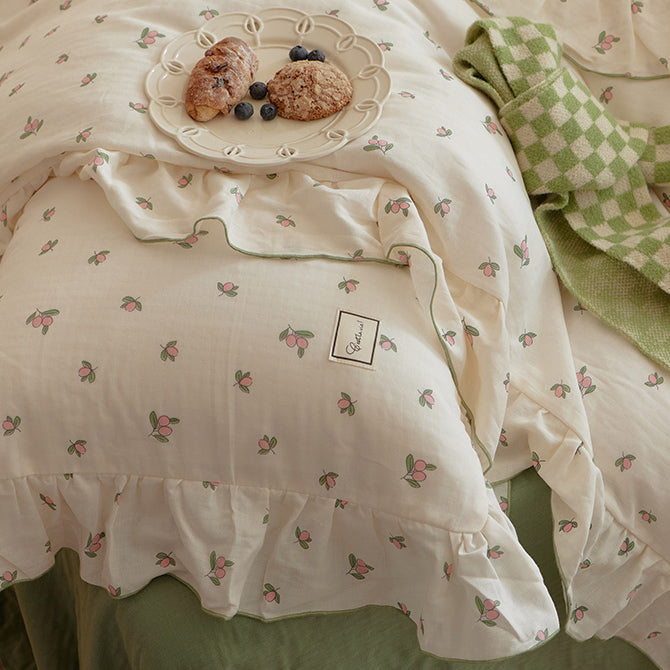 cotton lovely flower bedlinen set