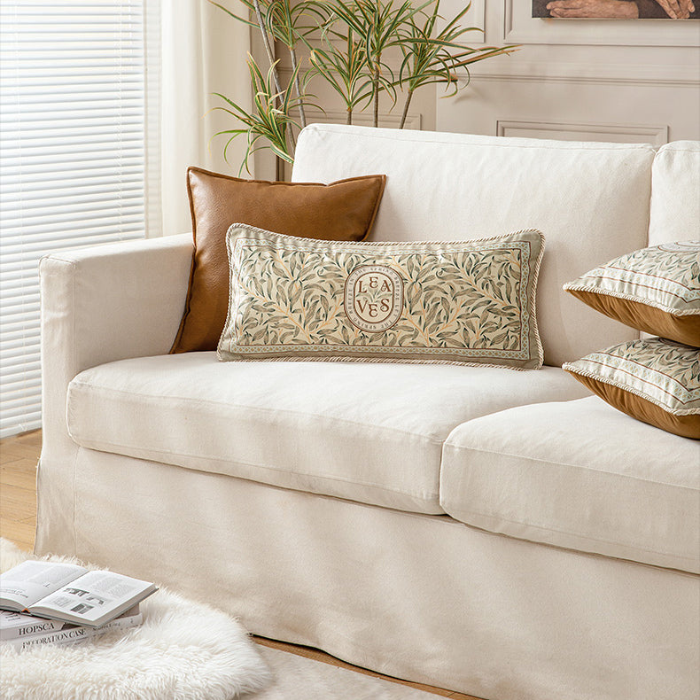 leaves art logo square cushion