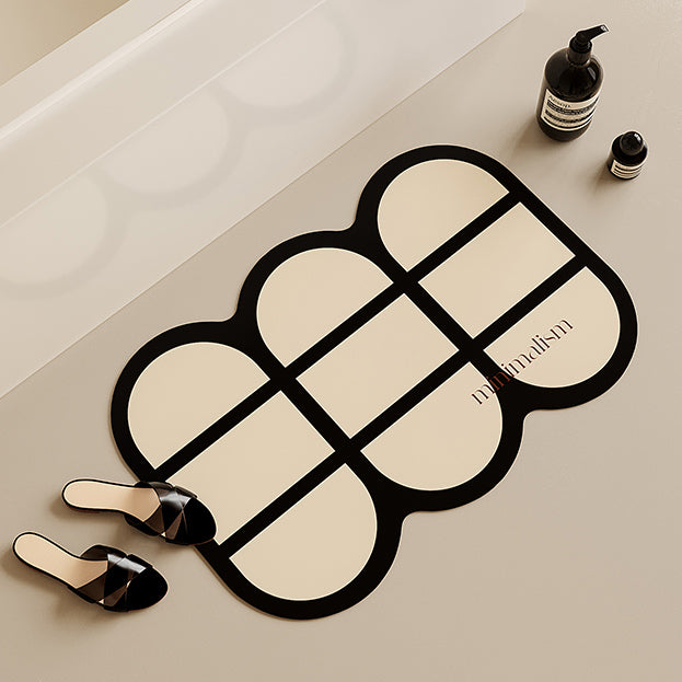 minimalism retro bath mat