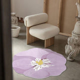 8design 2type texture flower round carpet