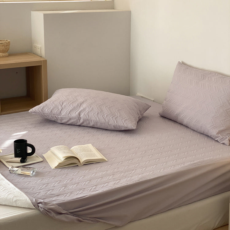 4color herringbone mattress sheets & pillow sheets set