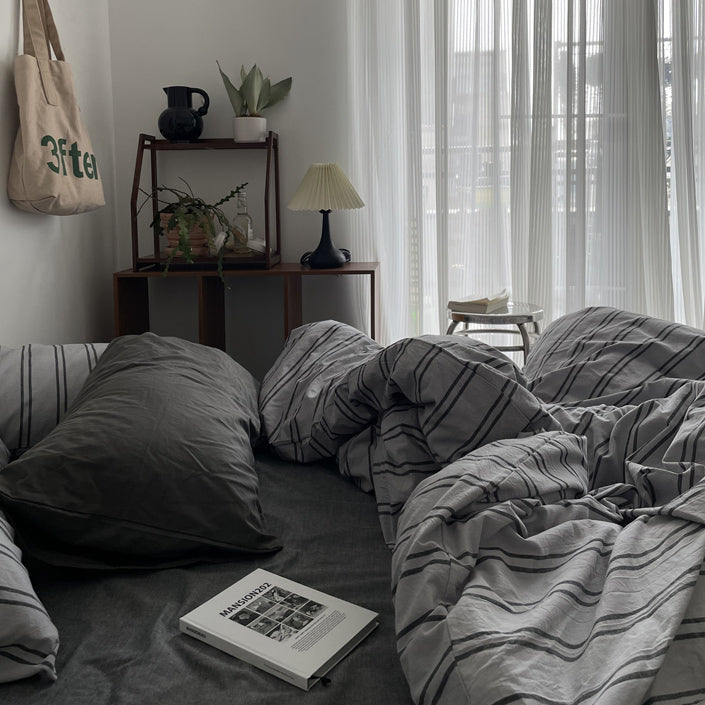 3color mannish stripe bedlinen set