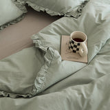 12color simple cotton frill bedlinen set