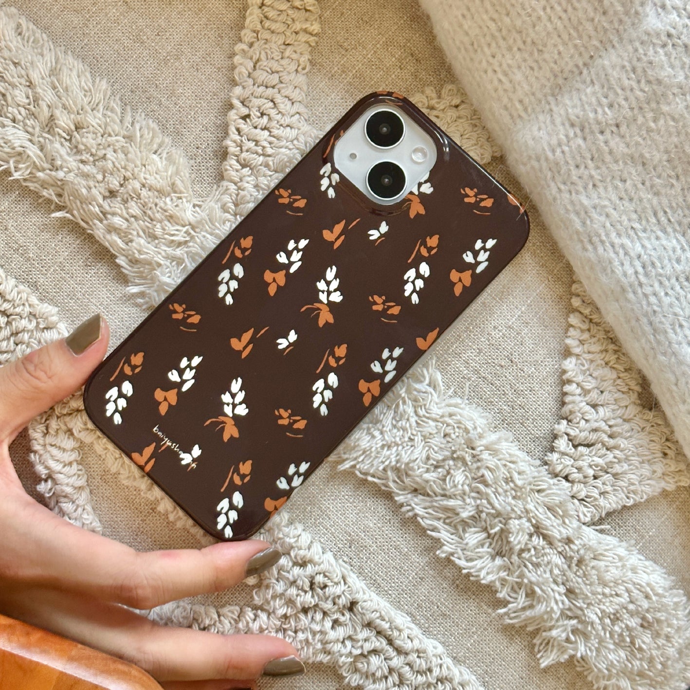 brown leaf iPhone case