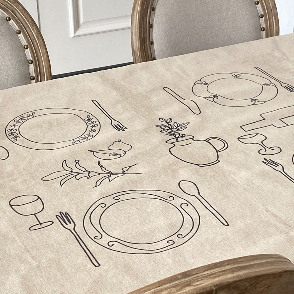 meal paint table cover
